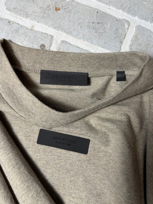 Fear of God Essentials Heather Gray Essentials Logo Black