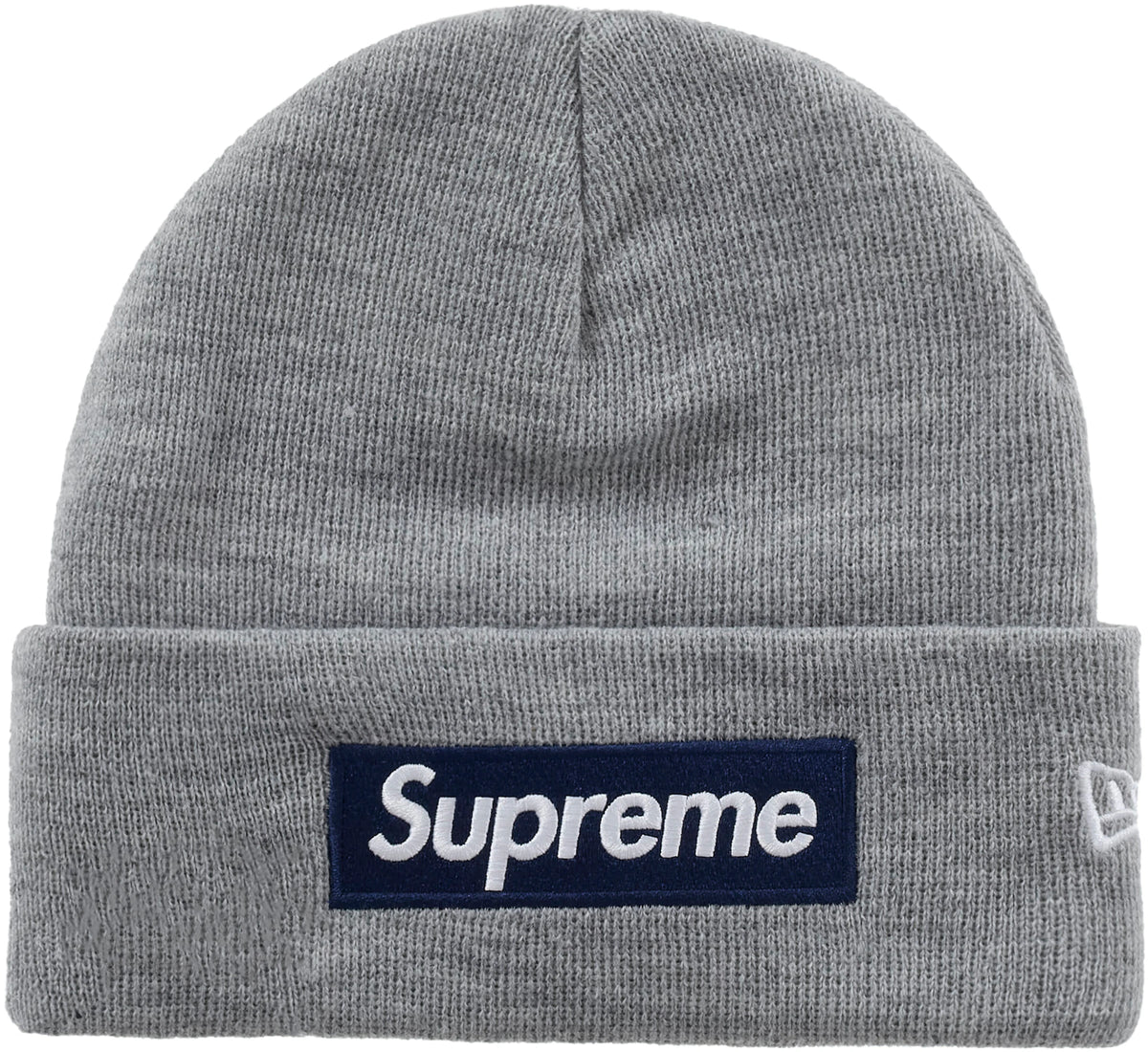 Supreme New Era Box Logo Beanie (FW25) Heather Grey