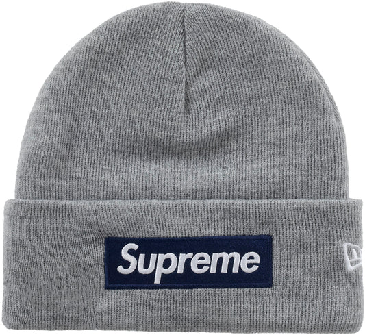 Supreme New Era Box Logo Beanie (FW25) Heather Grey