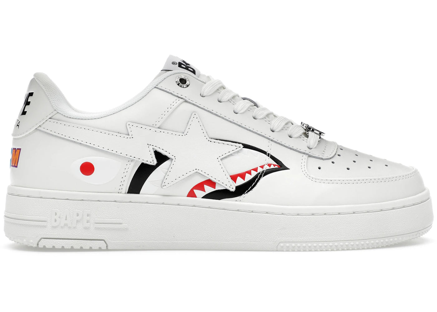 A Bathing Ape Bape Sta Low Shark Pack White