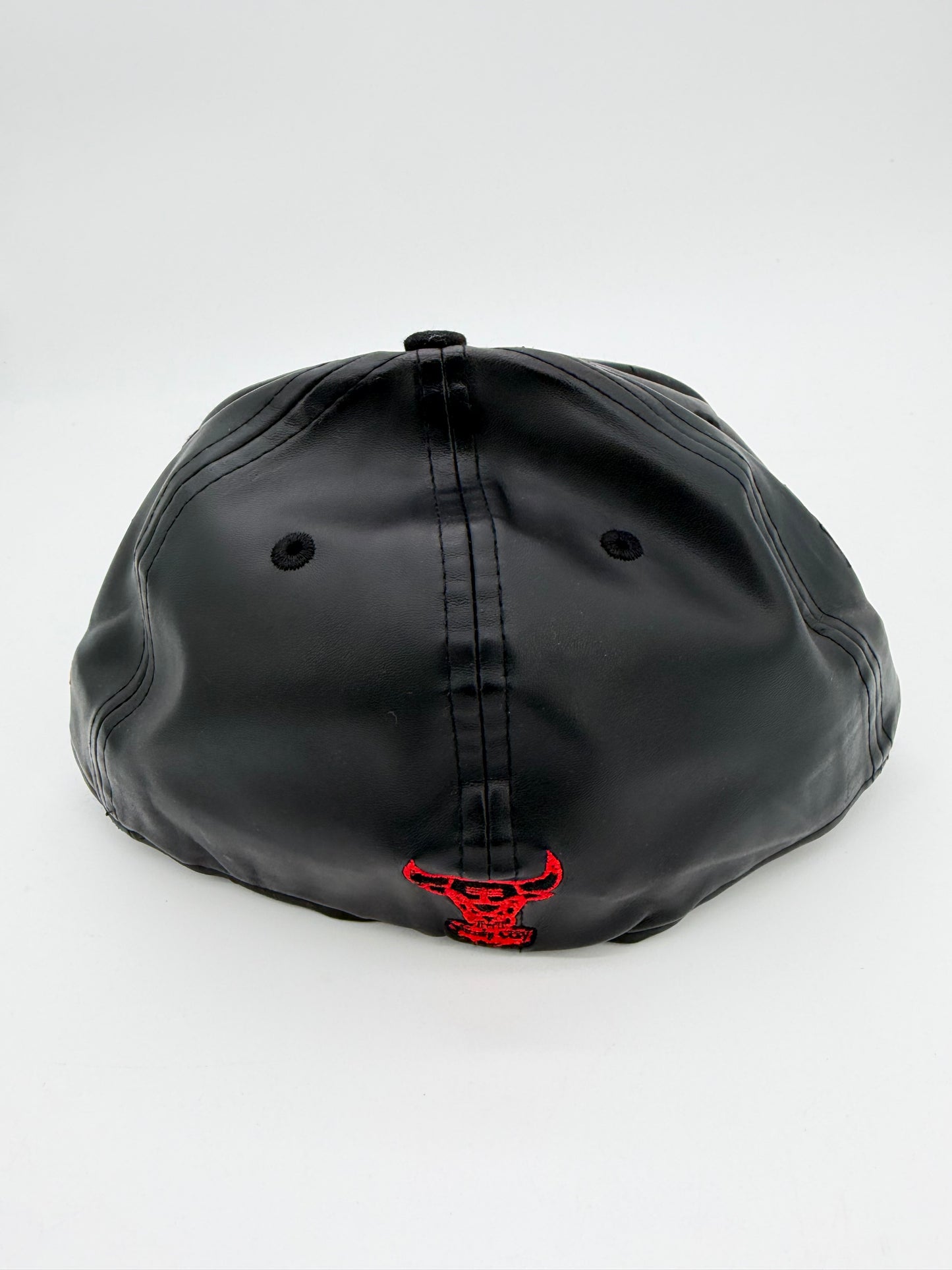 New Era Chicago Bulls Fitted Black Faux Leather