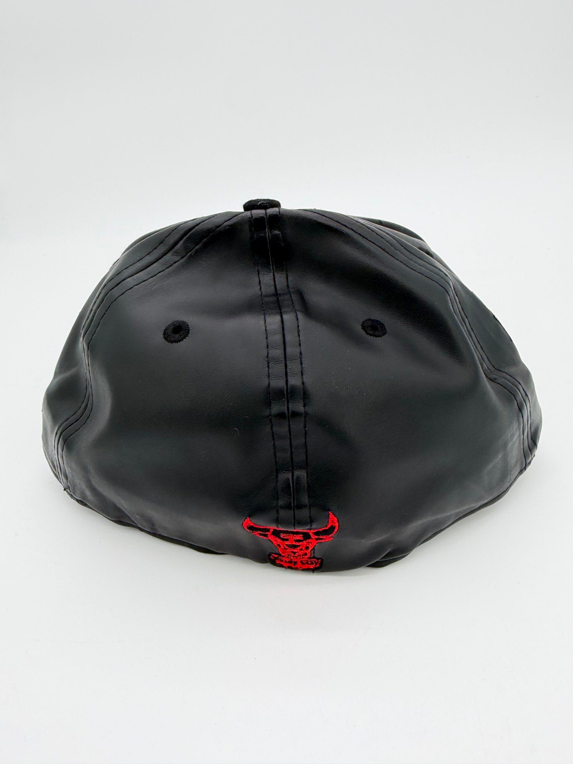 New Era Chicago Bulls Fitted Black Faux Leather