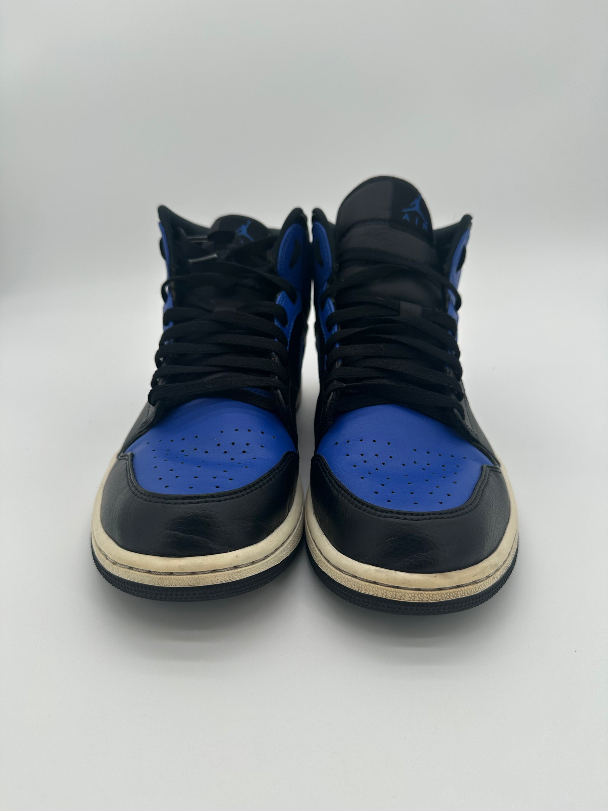 Jordan 1 Mid Hyper Royal Tumbled Leather