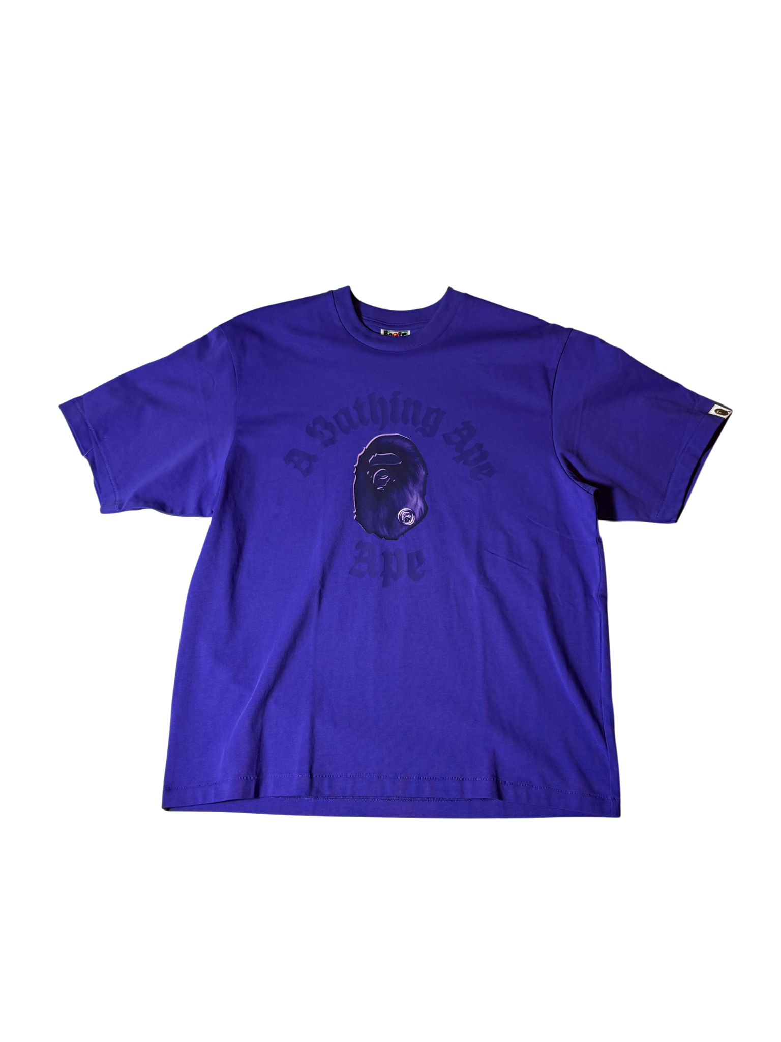 Bape Gothic College Relaxed Fit T Shirt Purple (No Tags)
