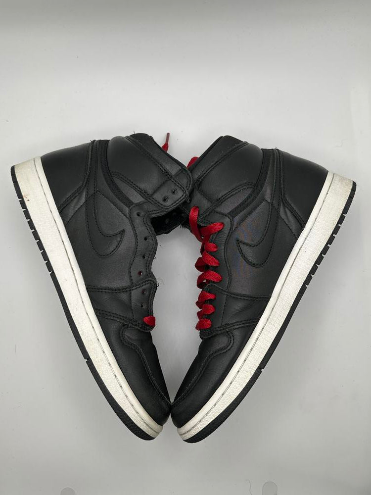 Jordan 1 Retro High Black Satin Gym Red