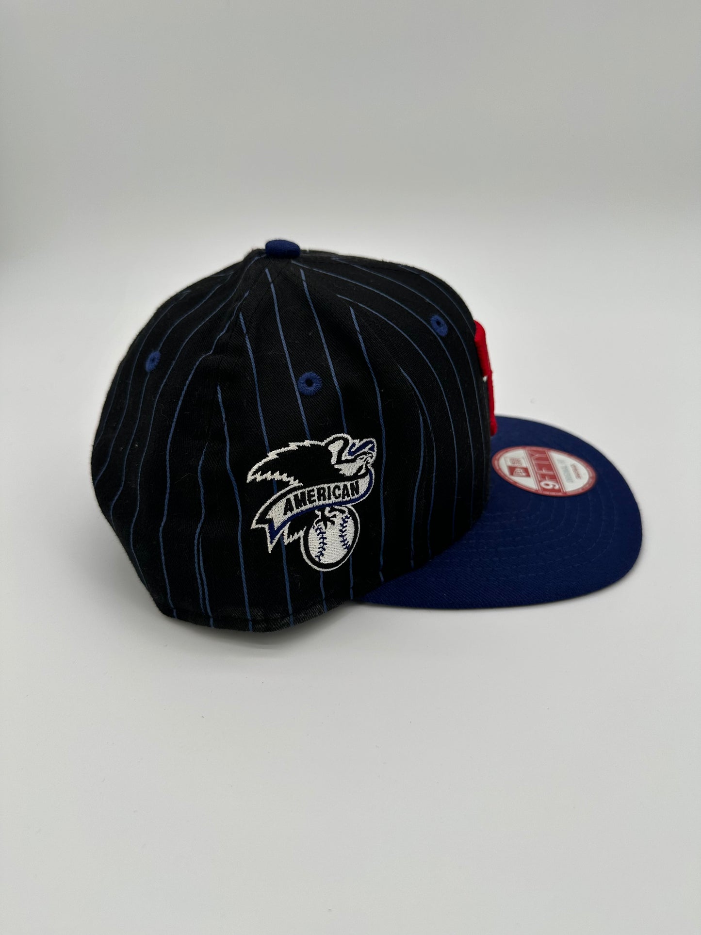 New Era Texas Ranges Black Blue Striped Snapback