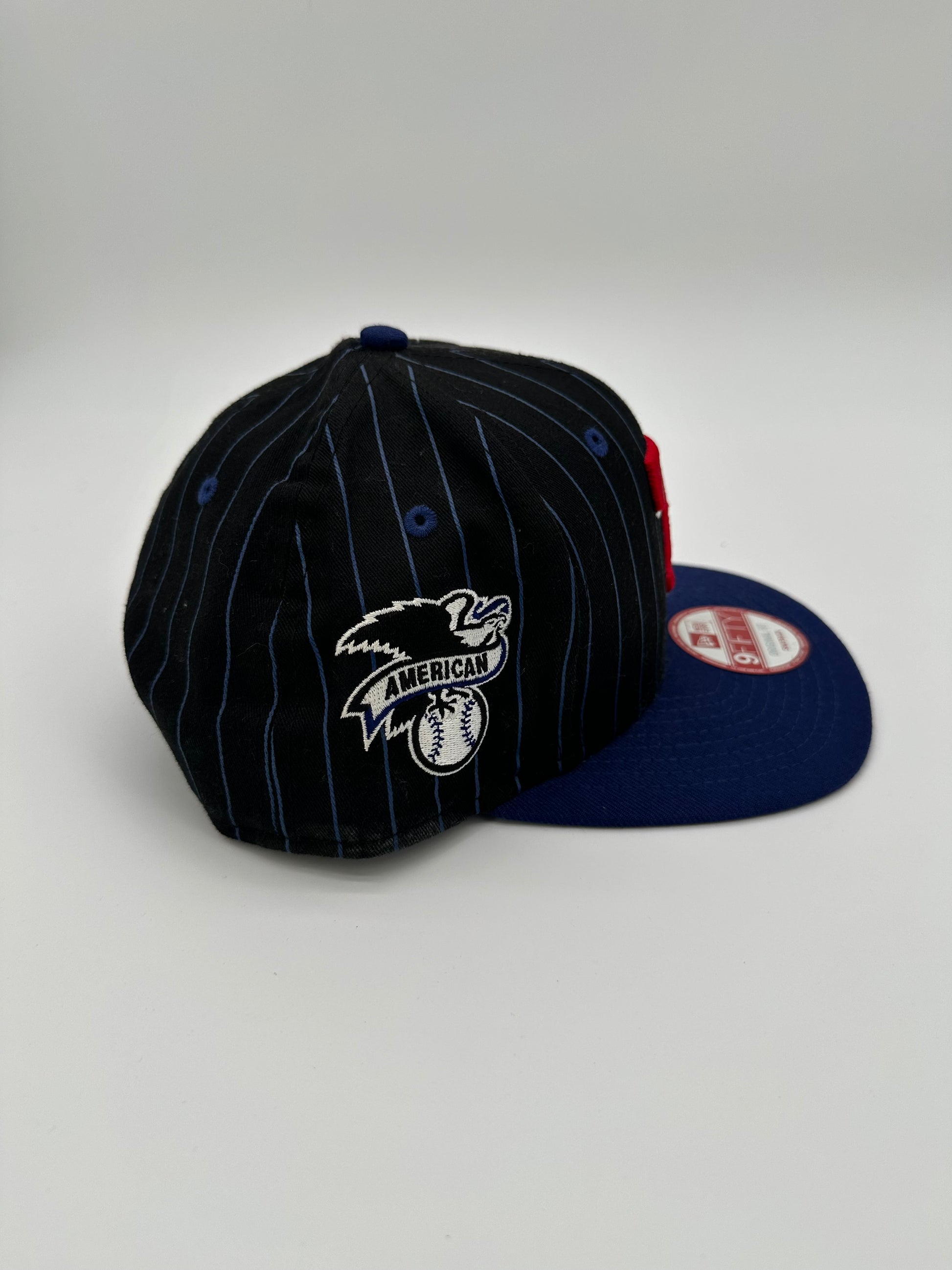 New Era Texas Ranges Black Blue Striped Snapback