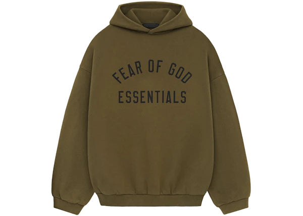 Fear of God Essentials Fleece Hoodie Olive