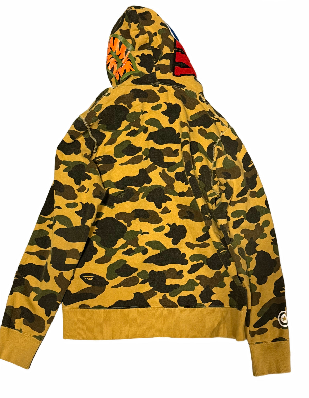 BAPE 1st Camo Shark Full Zip Hoodie Yellow