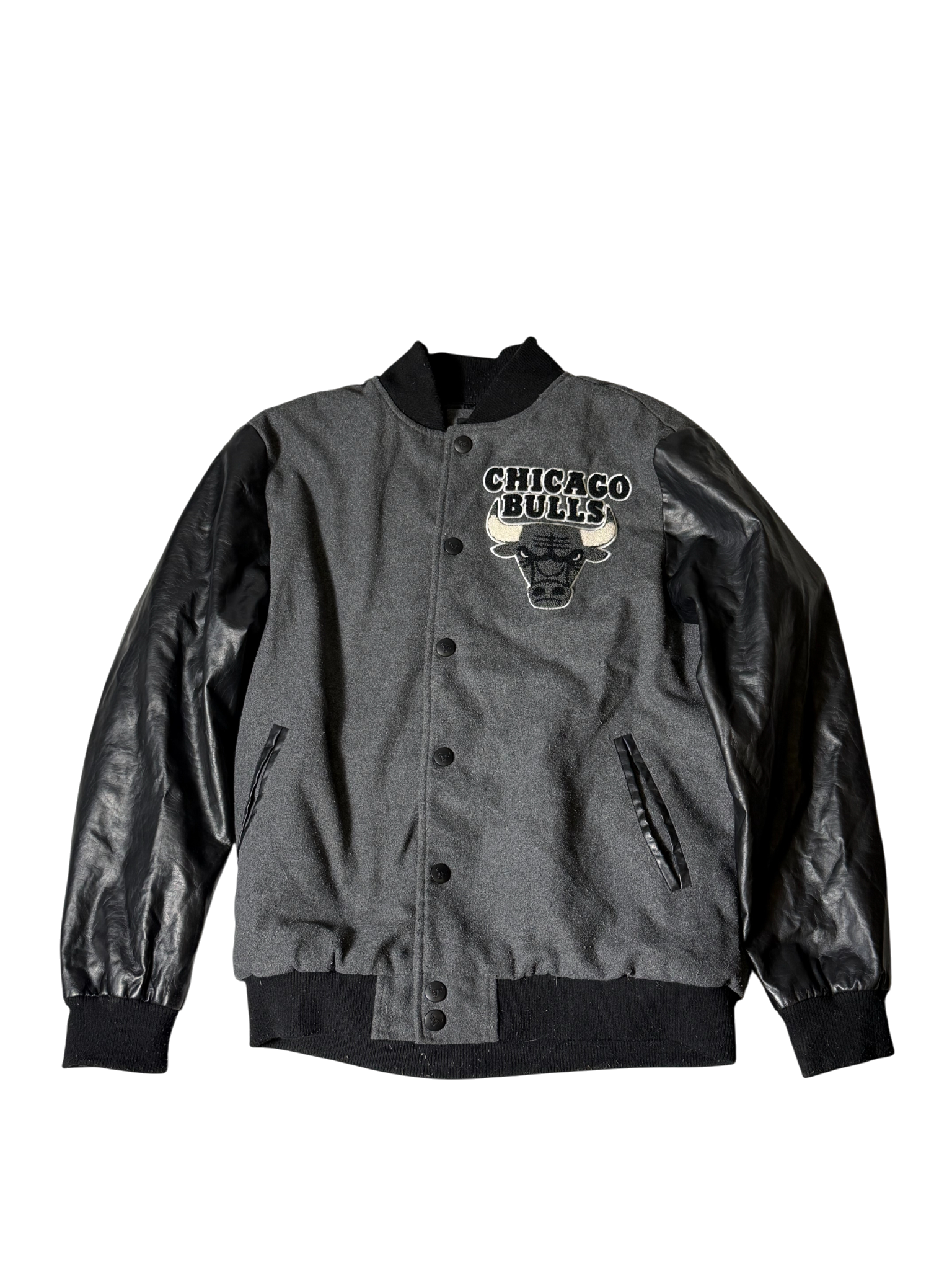 Bulls Grey Varsity Jacket
