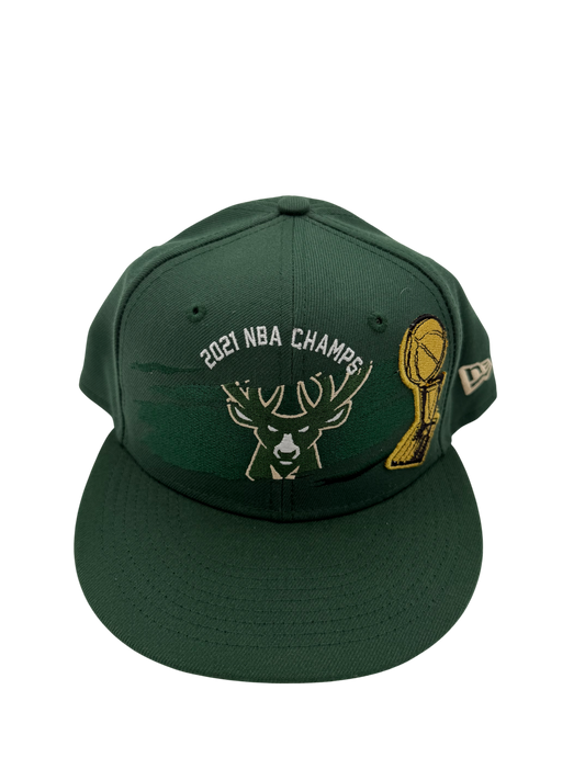 New Era Mil Bucks Snapback Green