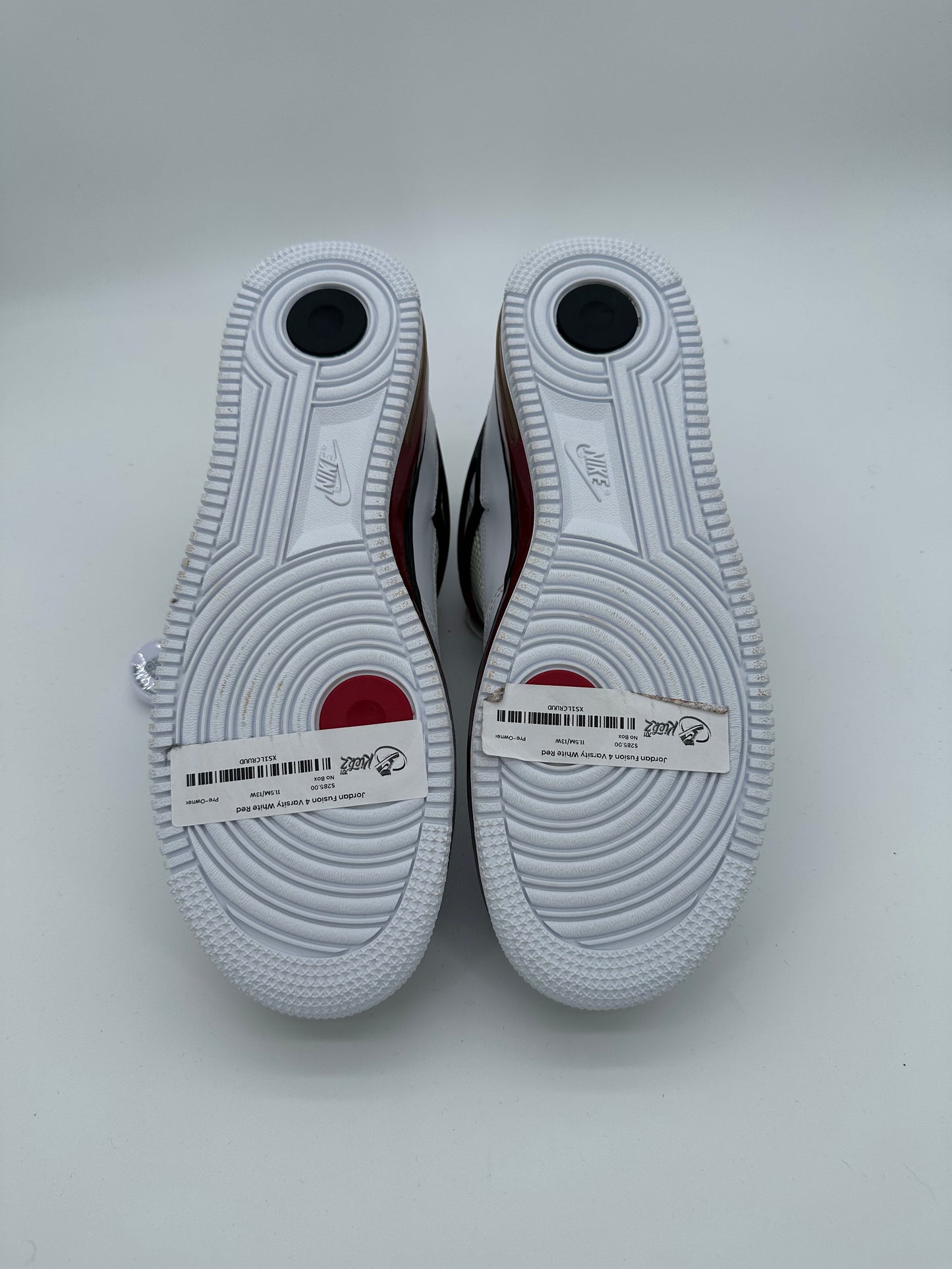 Jordan Fusion 4 Varsity White Red