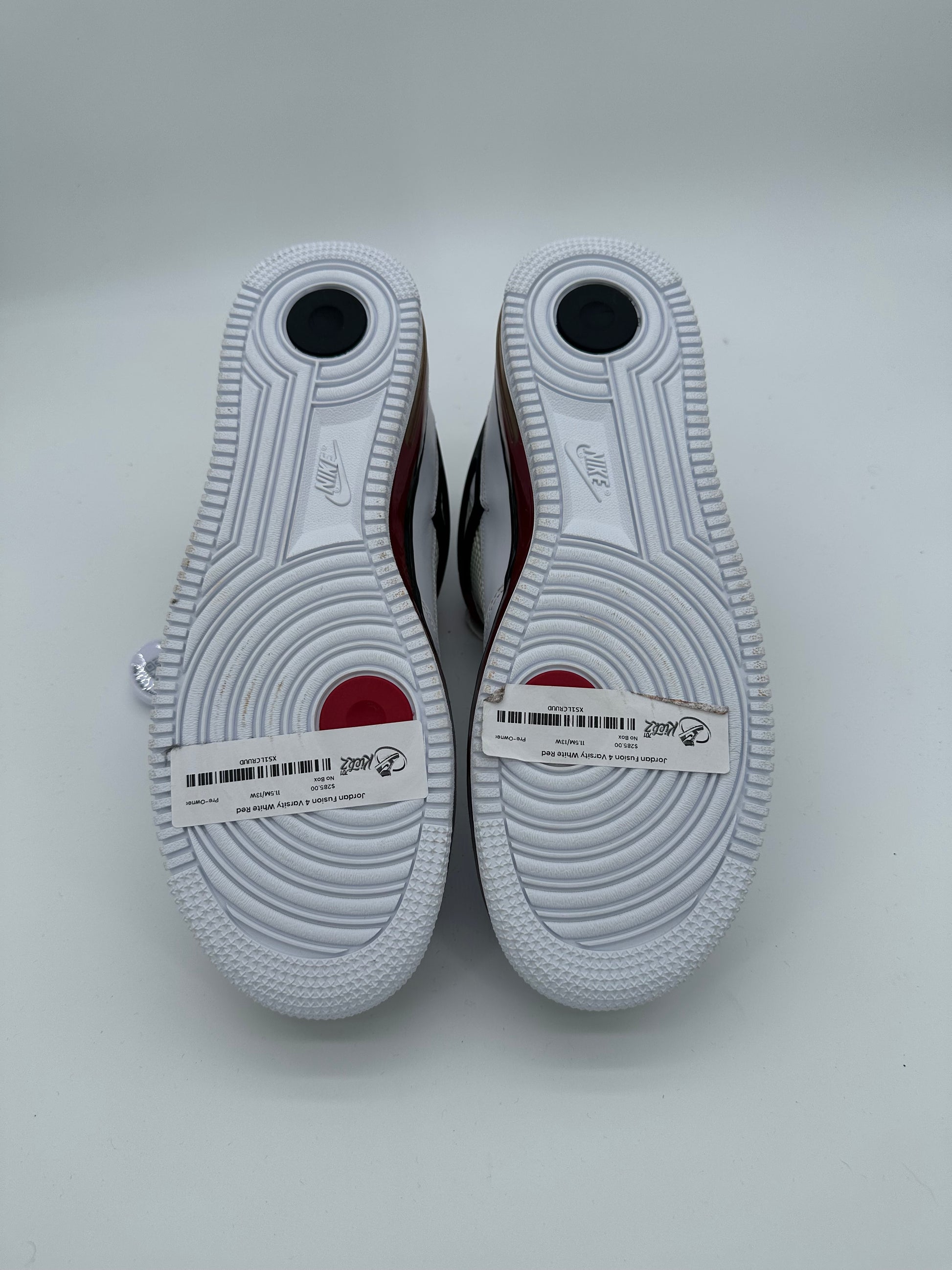 Jordan Fusion 4 Varsity White Red