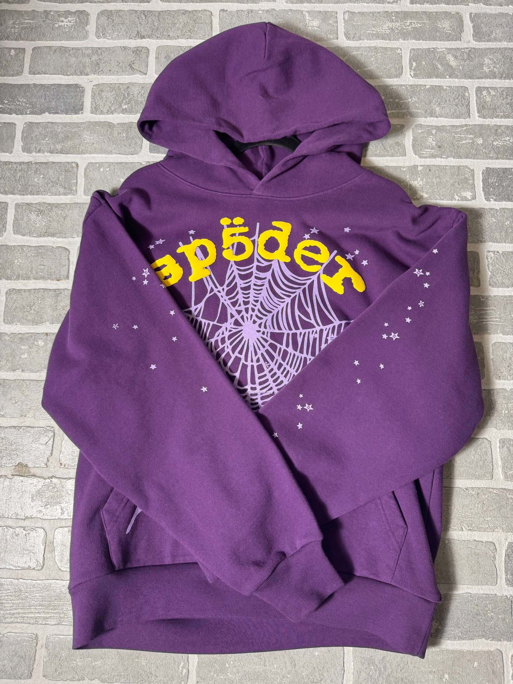 Sp5der Star OG Web V2 Hoodie Purple