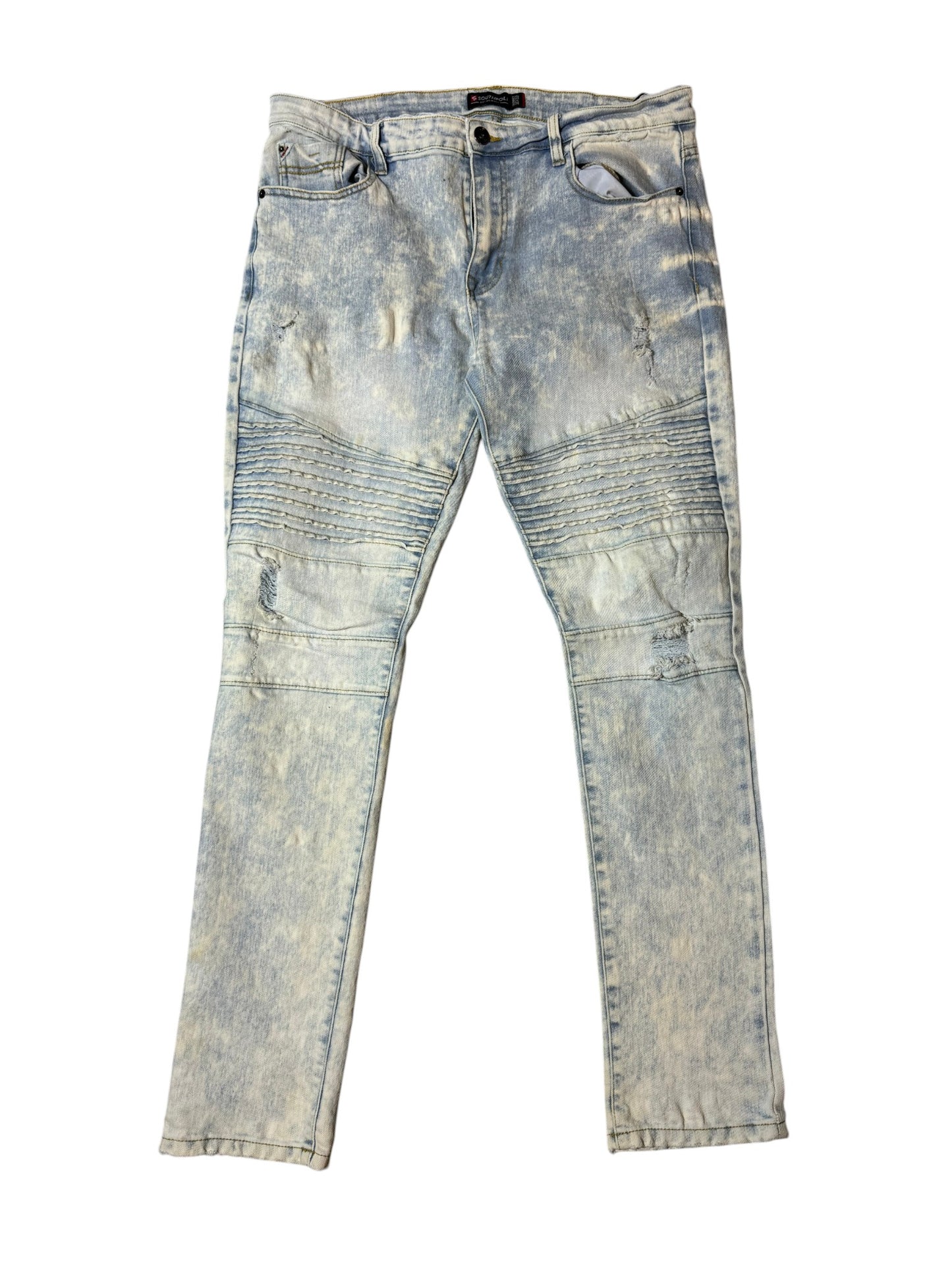 Southpole Rippled Light Blue Jeans