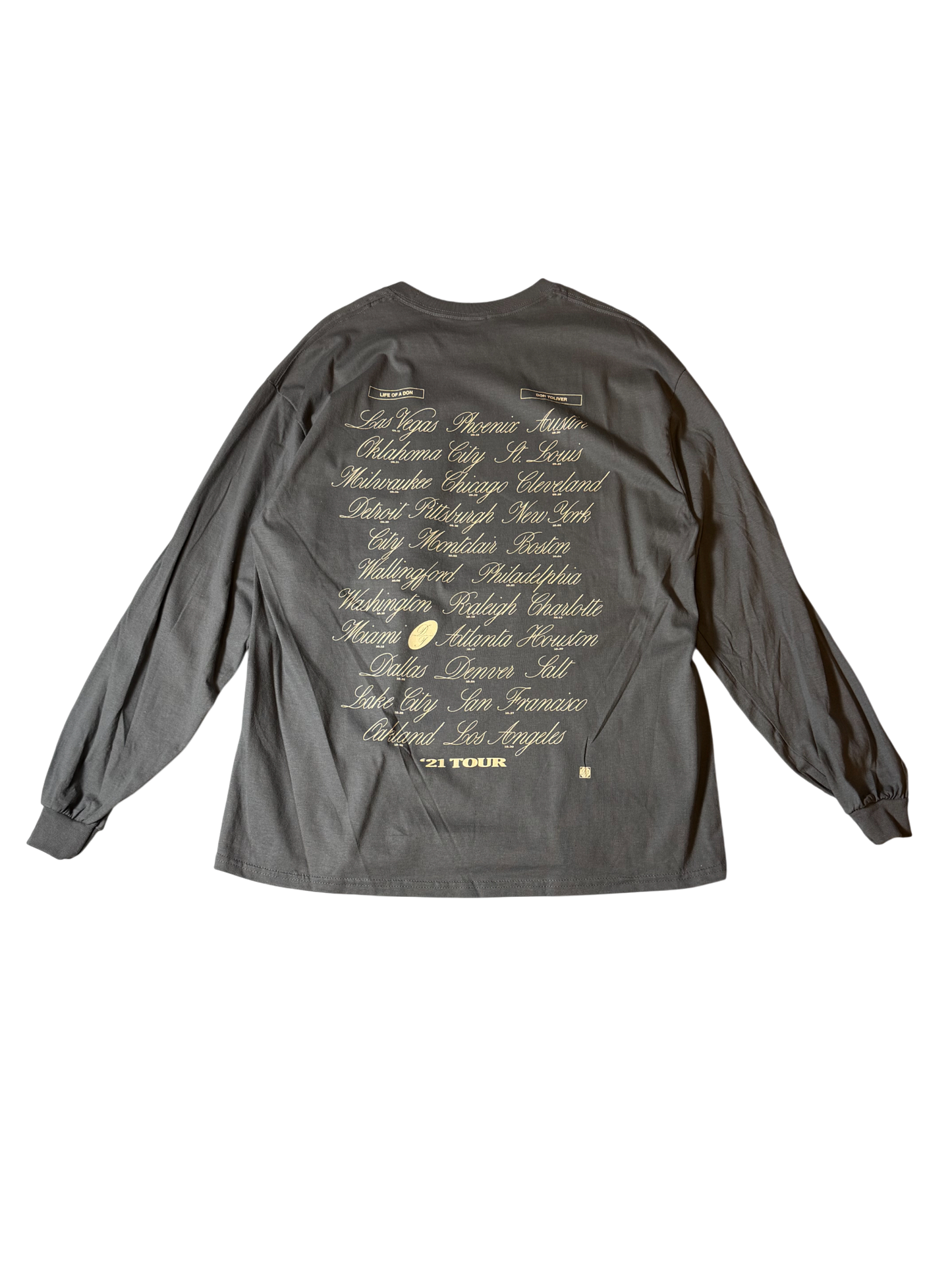 Don Tolliver Long Sleeve Shirt Life Of A Don Grey