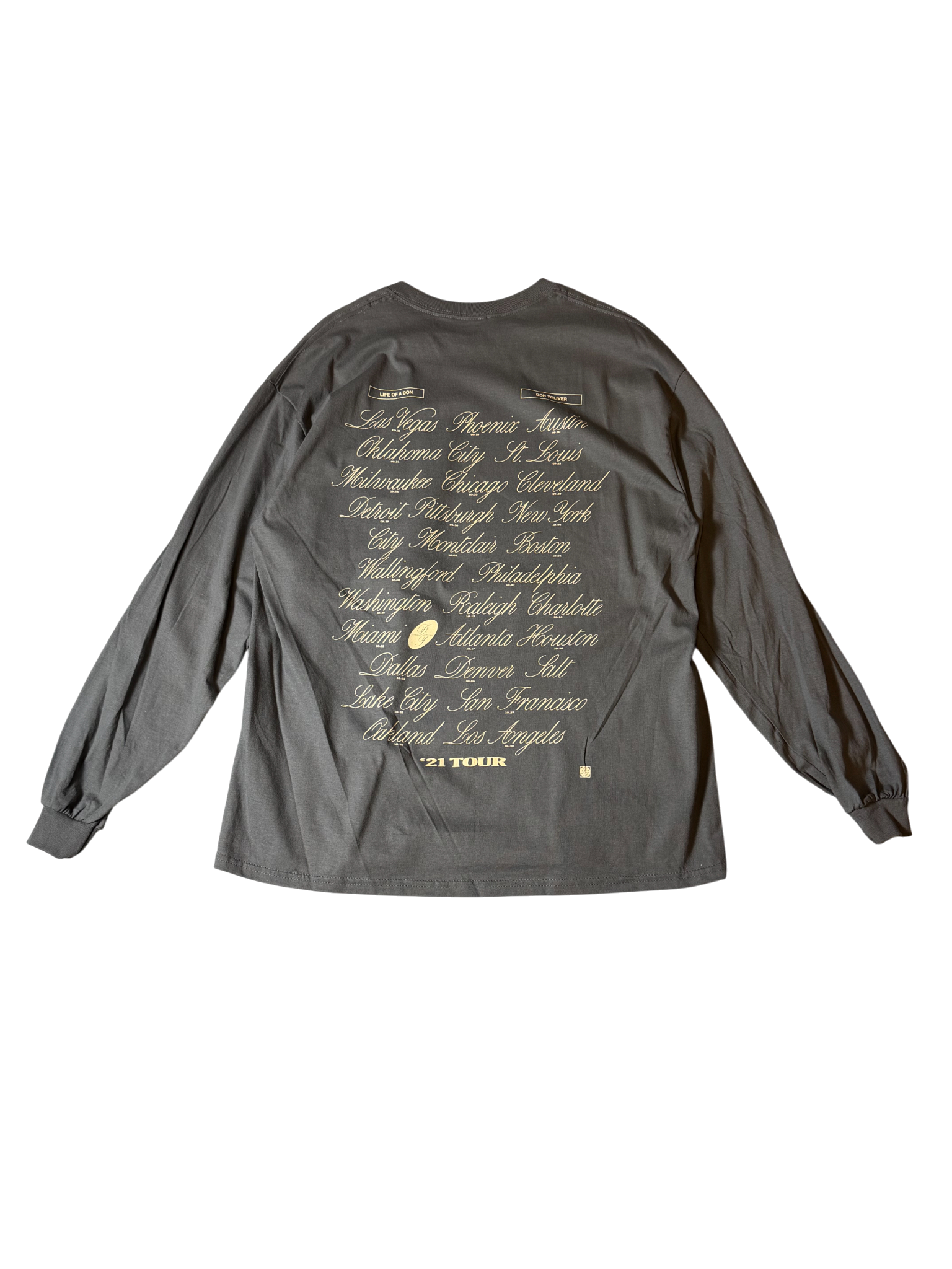 Don Tolliver Long Sleeve Shirt Life Of A Don Grey