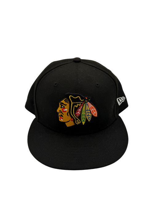 New Era Blackhawks All Black Snapback