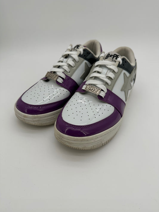 Bapesta Patent Leather White/Purple