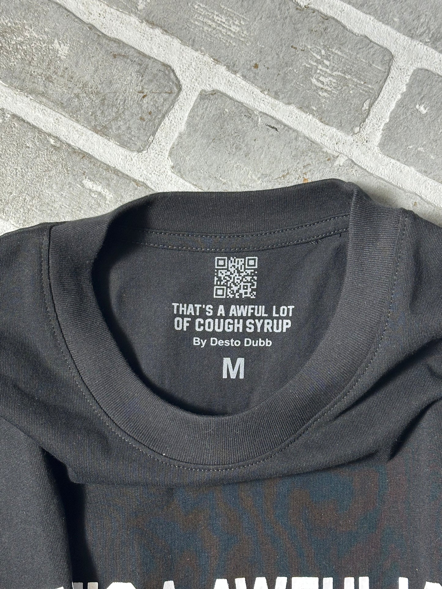 Awful Lot Of Cough Syrup T Shirt Black/White