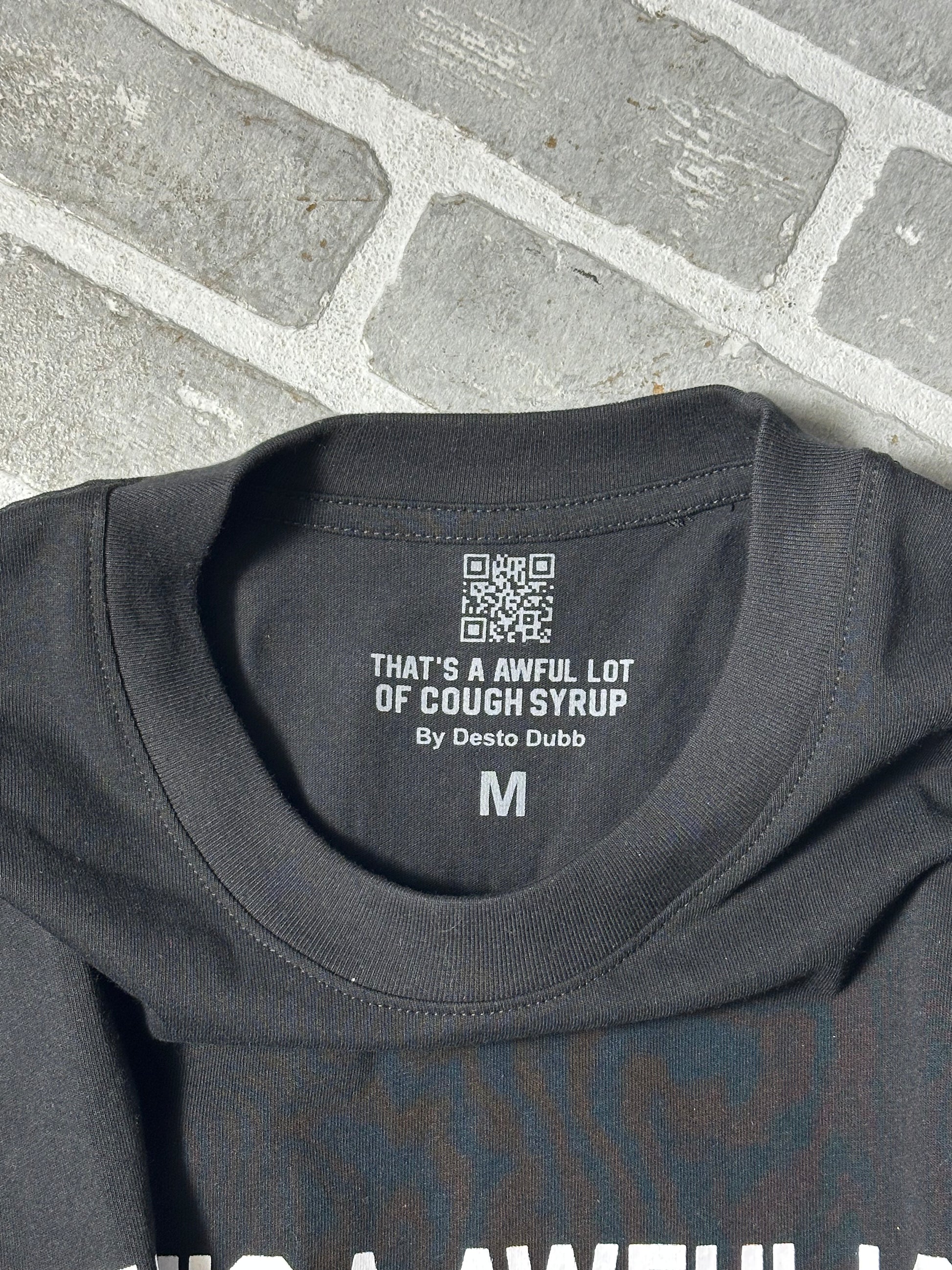 Awful Lot Of Cough Syrup T Shirt Black/White