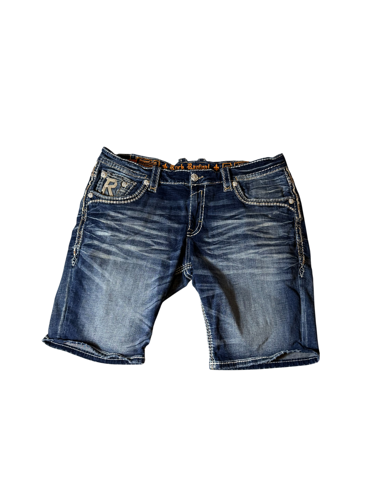 Rock Revival Jean Shorts Blue Wash