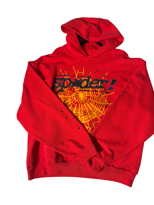 Sp5der P*NK V2 Hoodie Red