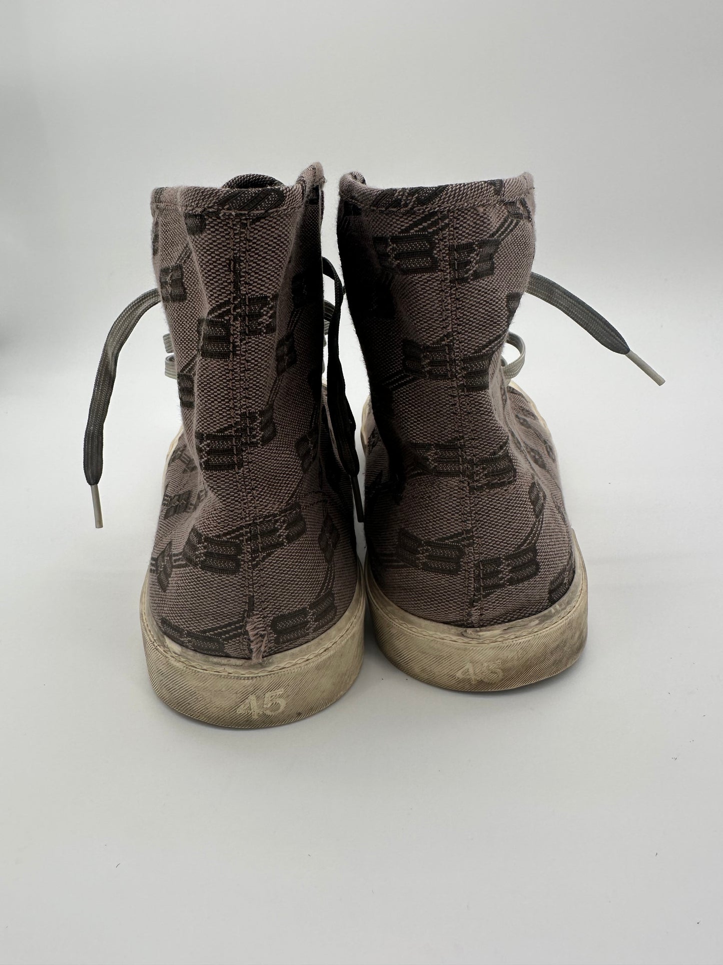Balenciaga Paris High Top BB Monogram Dark Beige Brown