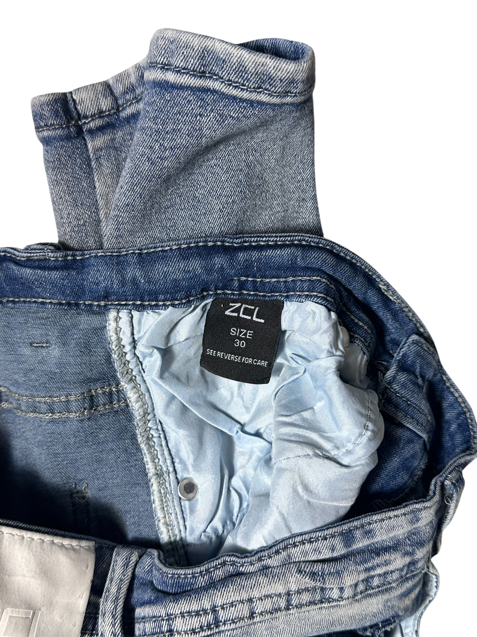 ZCL ripped blue jeans[skinny]