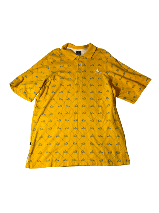 Jordan Button Up T Shirt Yellow