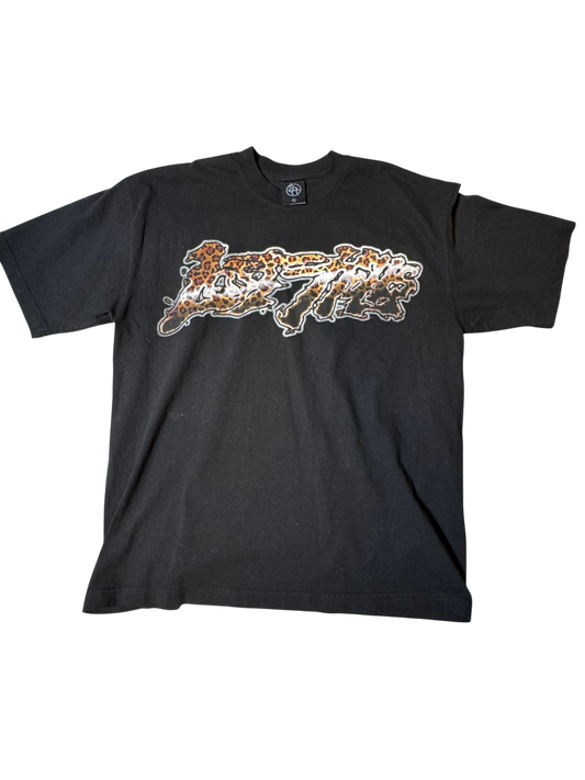 Lost Hills Cheetah Print Black Tee