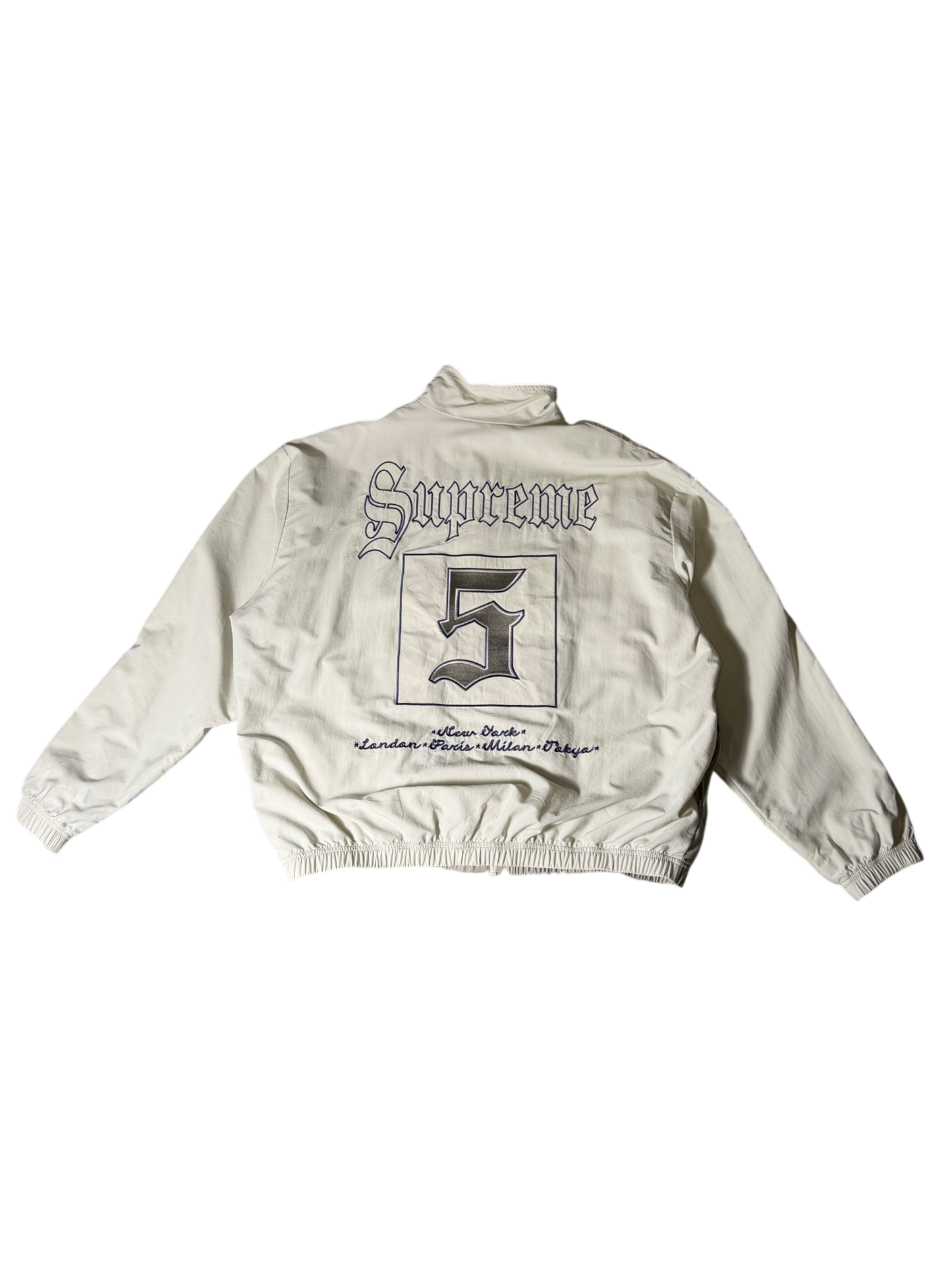 Supreme Old English Track Jacket White