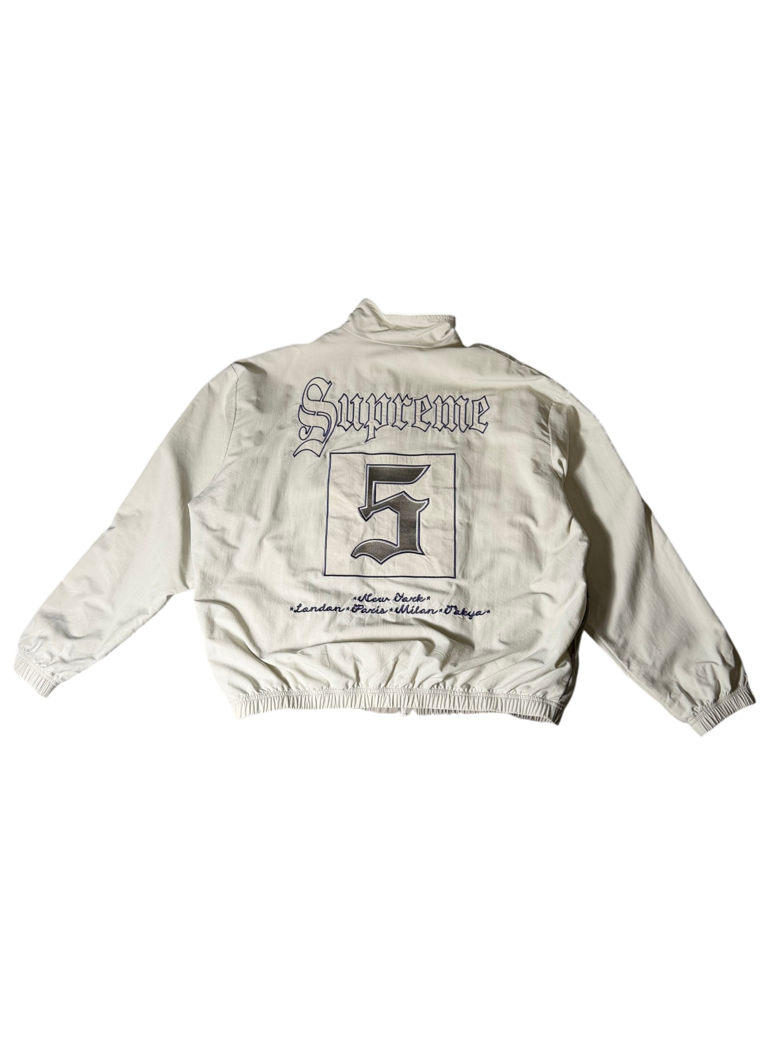 Supreme Old English Track Jacket White