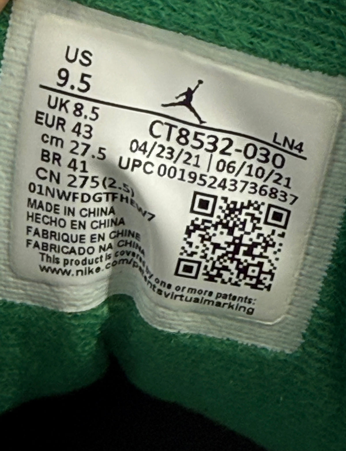Jordan 3 Retro Pine Green