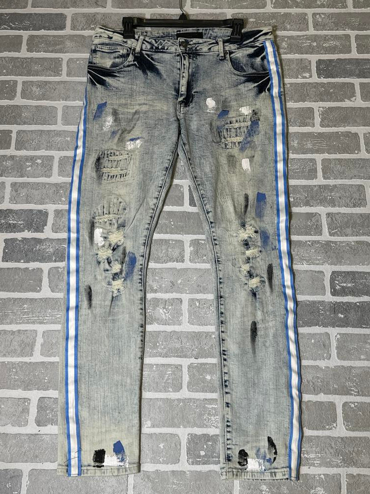 Forever 21 Paint Stripe Jeans