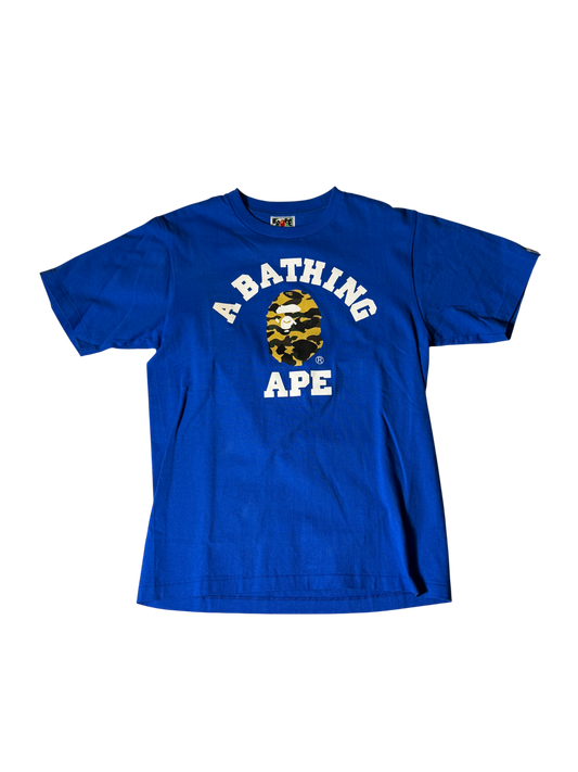 Bape Big Head Camo Blue T Shirt