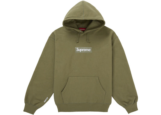 Supreme Box Logo Hooded Sweatshirt (FW25) Light Olive
