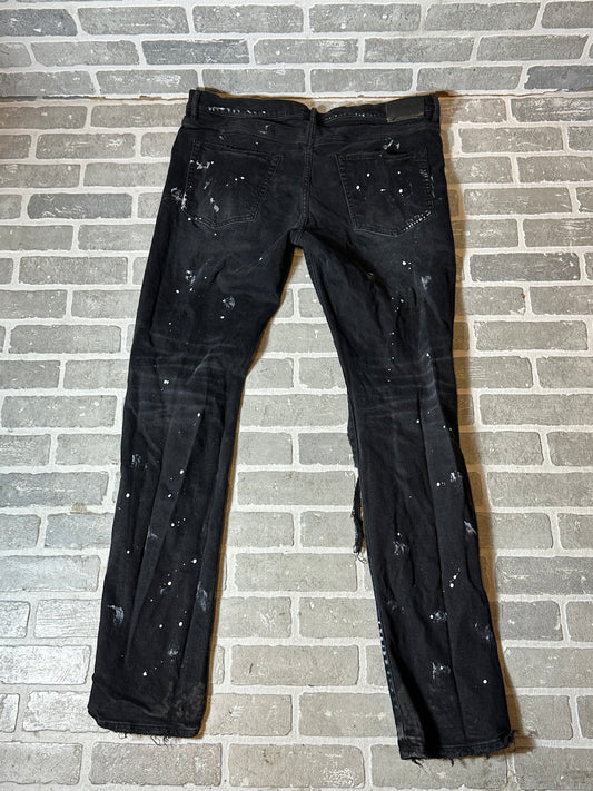 Purple Jeans Paint Splatter(As Pictured)