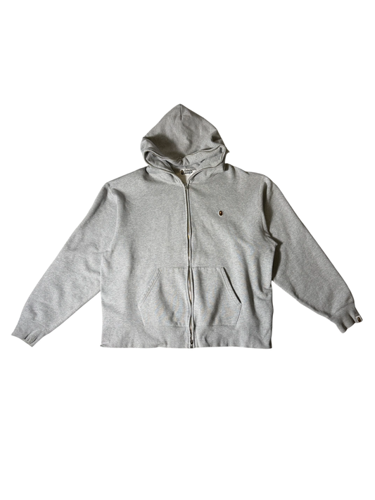 Bape Grey Zip Up Hoodie