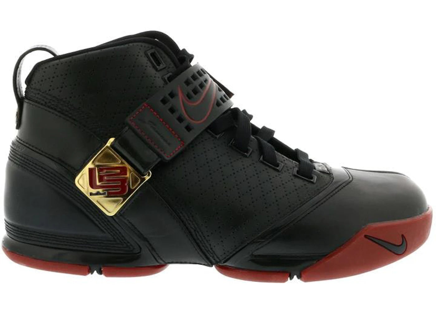 Nike LeBron 5 Black Crimson Metallic Gold (2007)