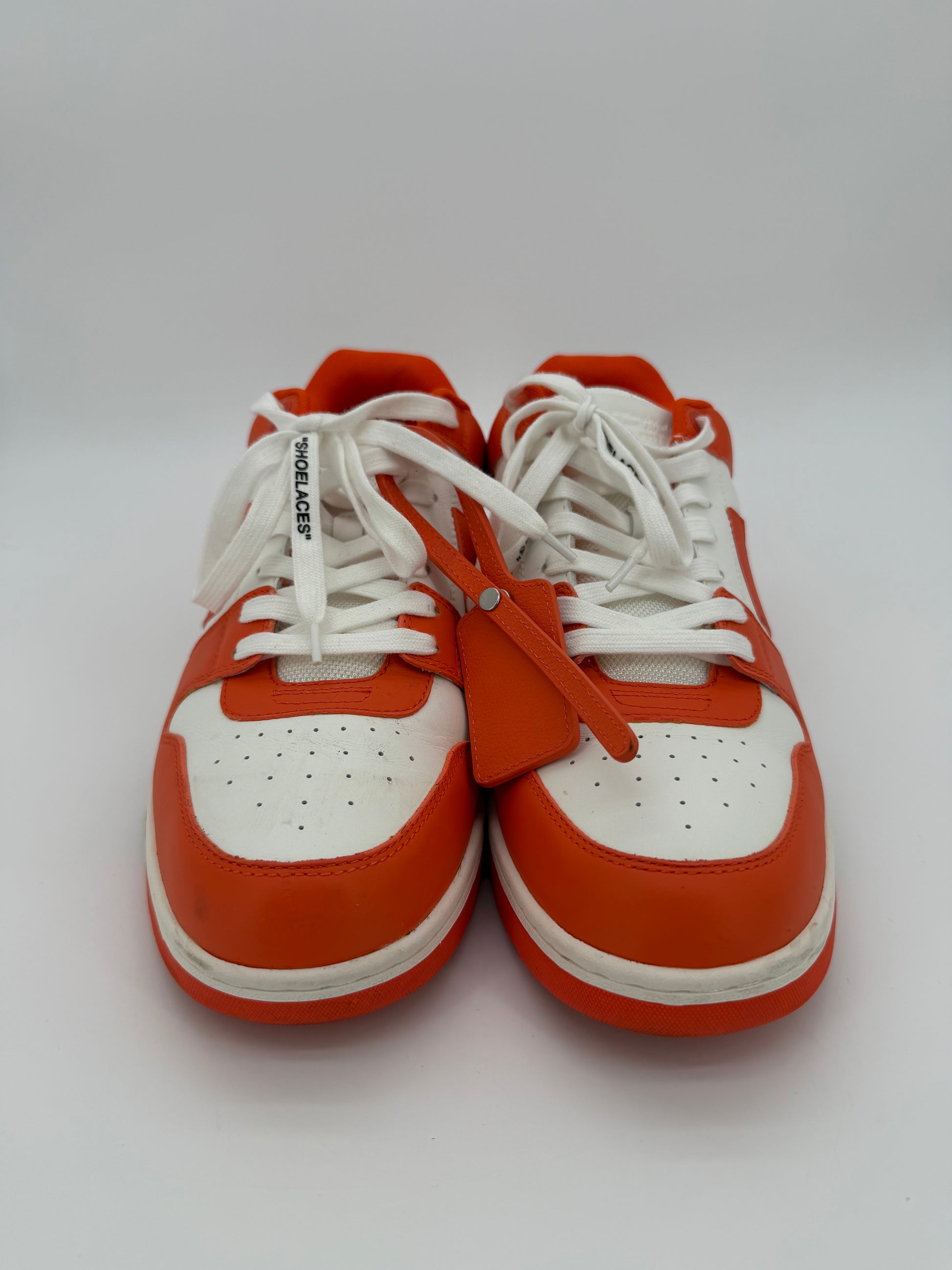 OFF-WHITE Out Of Office OOO Low Tops White Orange