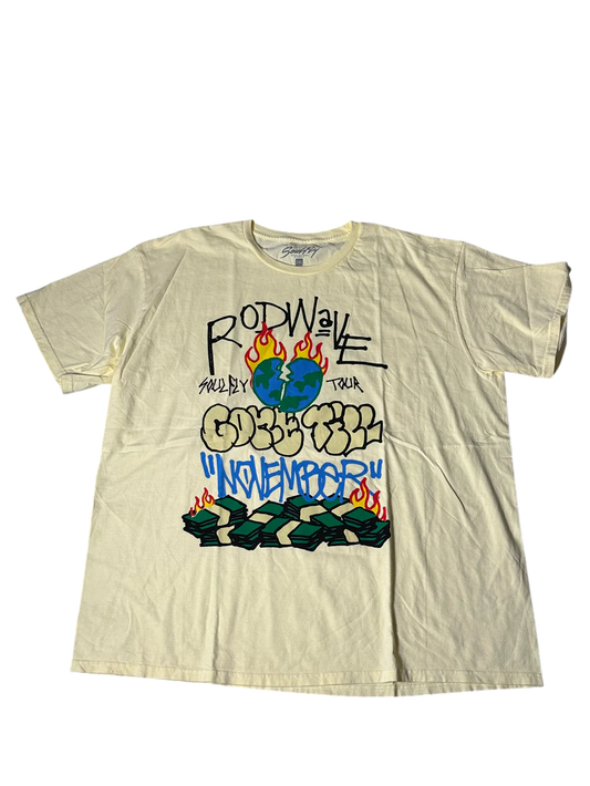 Rod Wave Tour T Shirt Yellow