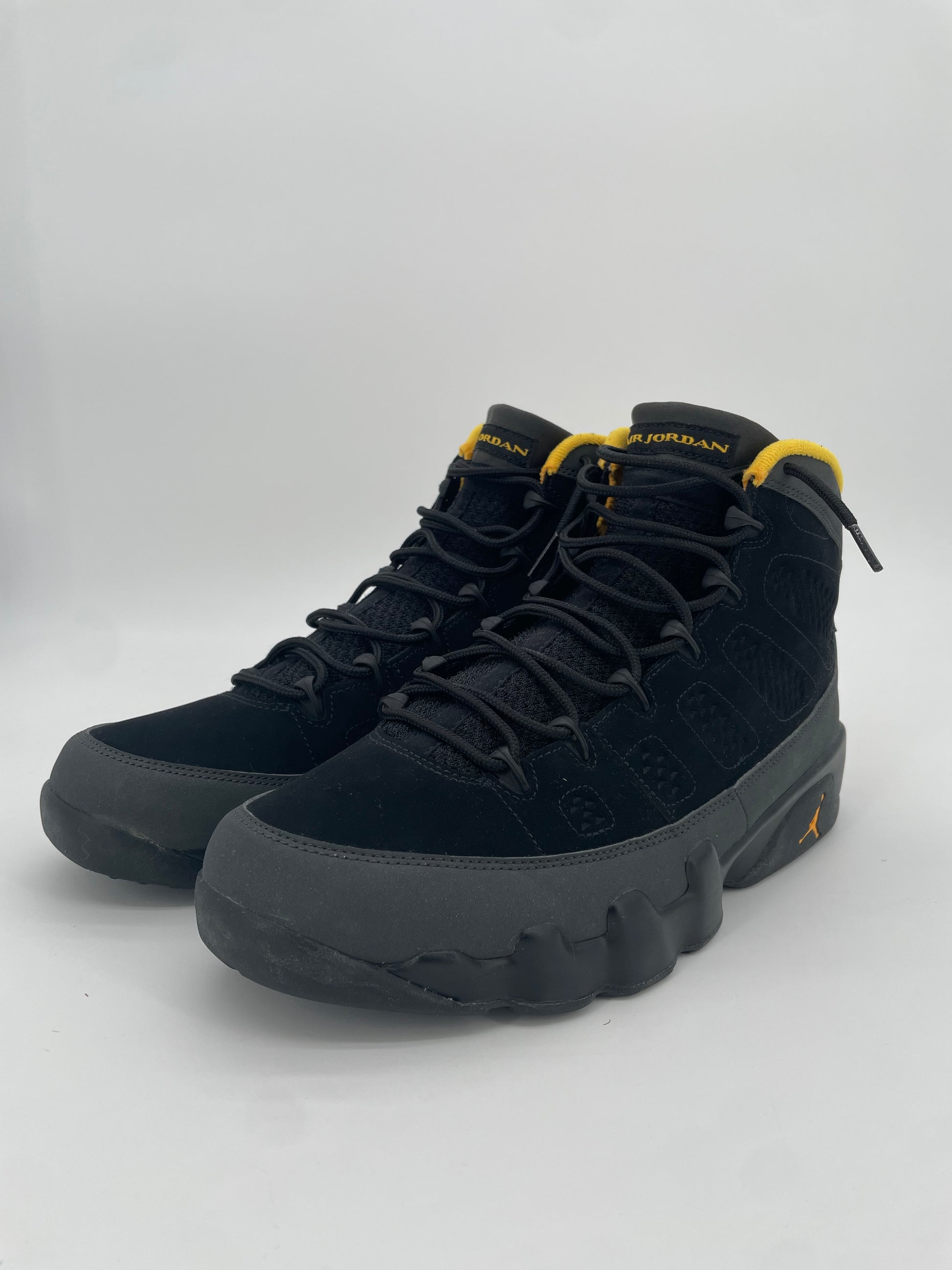 Jordan 9 Retro Dark Charcoal University Gold