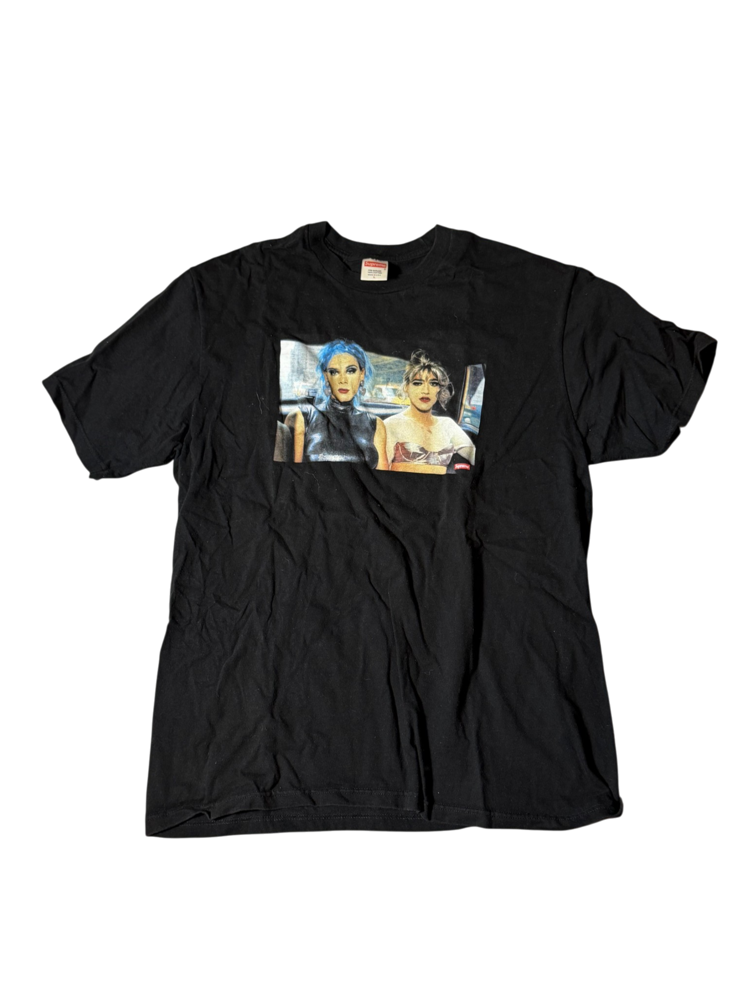 Supreme Nan Goldin Misty and Jimmy Paulette Tee Black