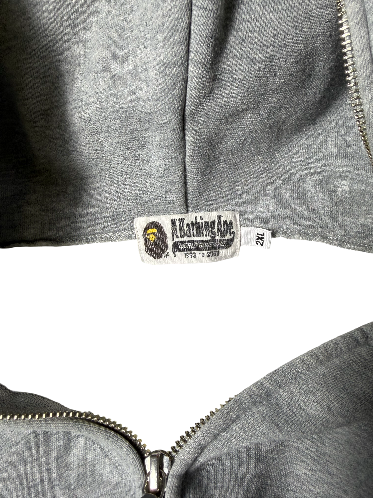 Bape Grey Zip Up Hoodie