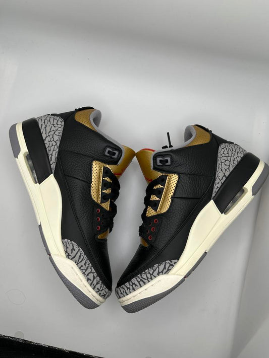 Jordan 3 Retro Black Cement Gold (Women's)