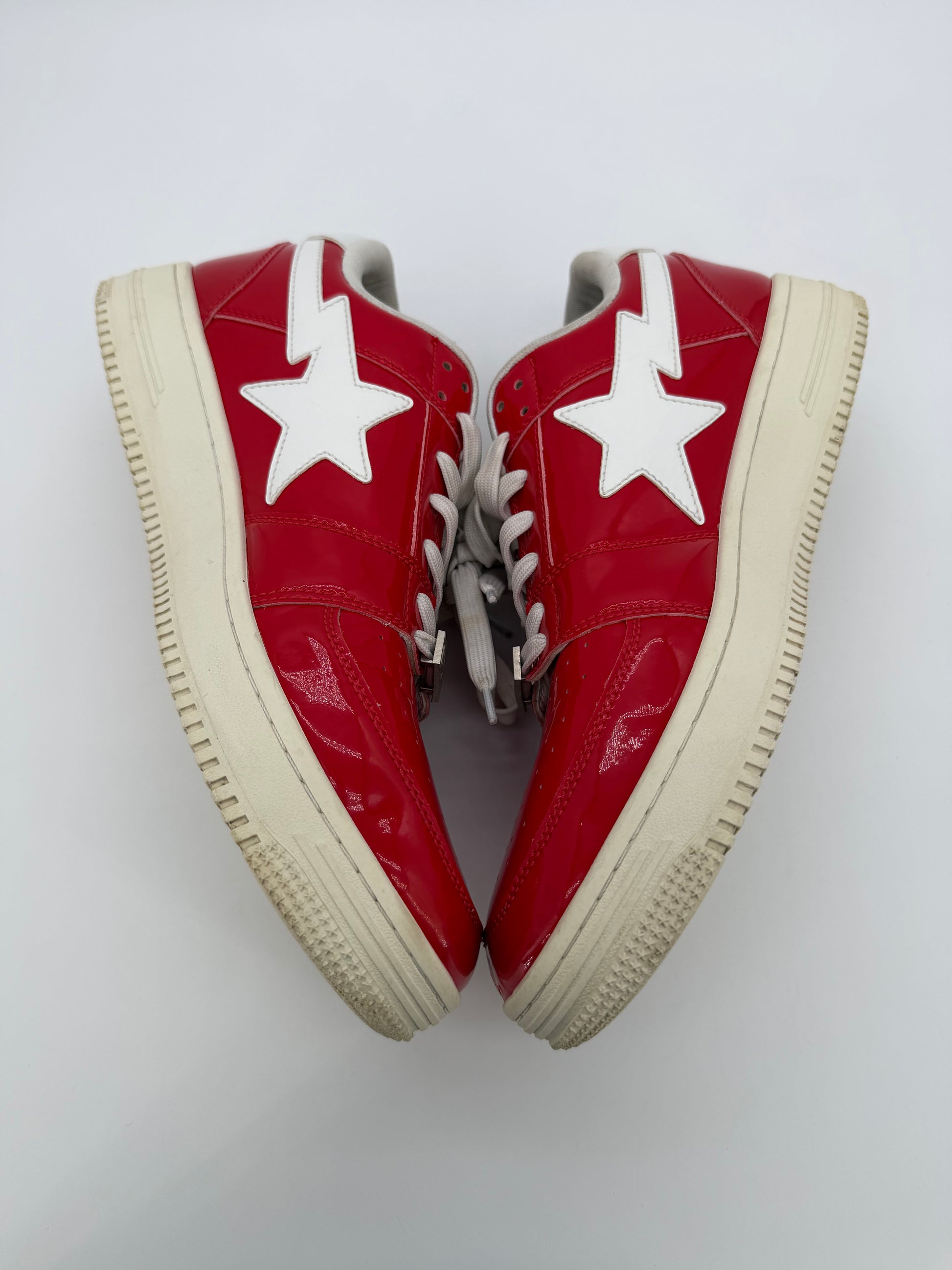 A Bathing Ape Bape Sta Low Patent Red