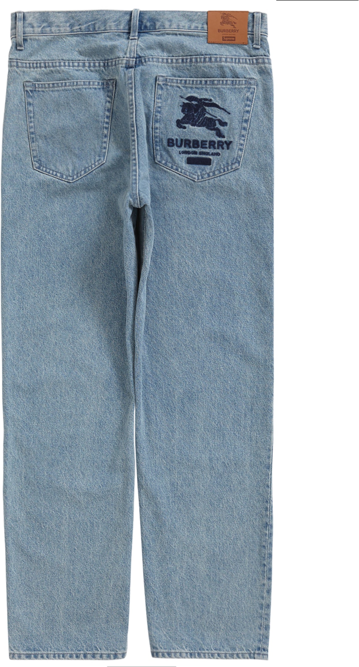Supreme Burberry Regular Jean Washed Blue