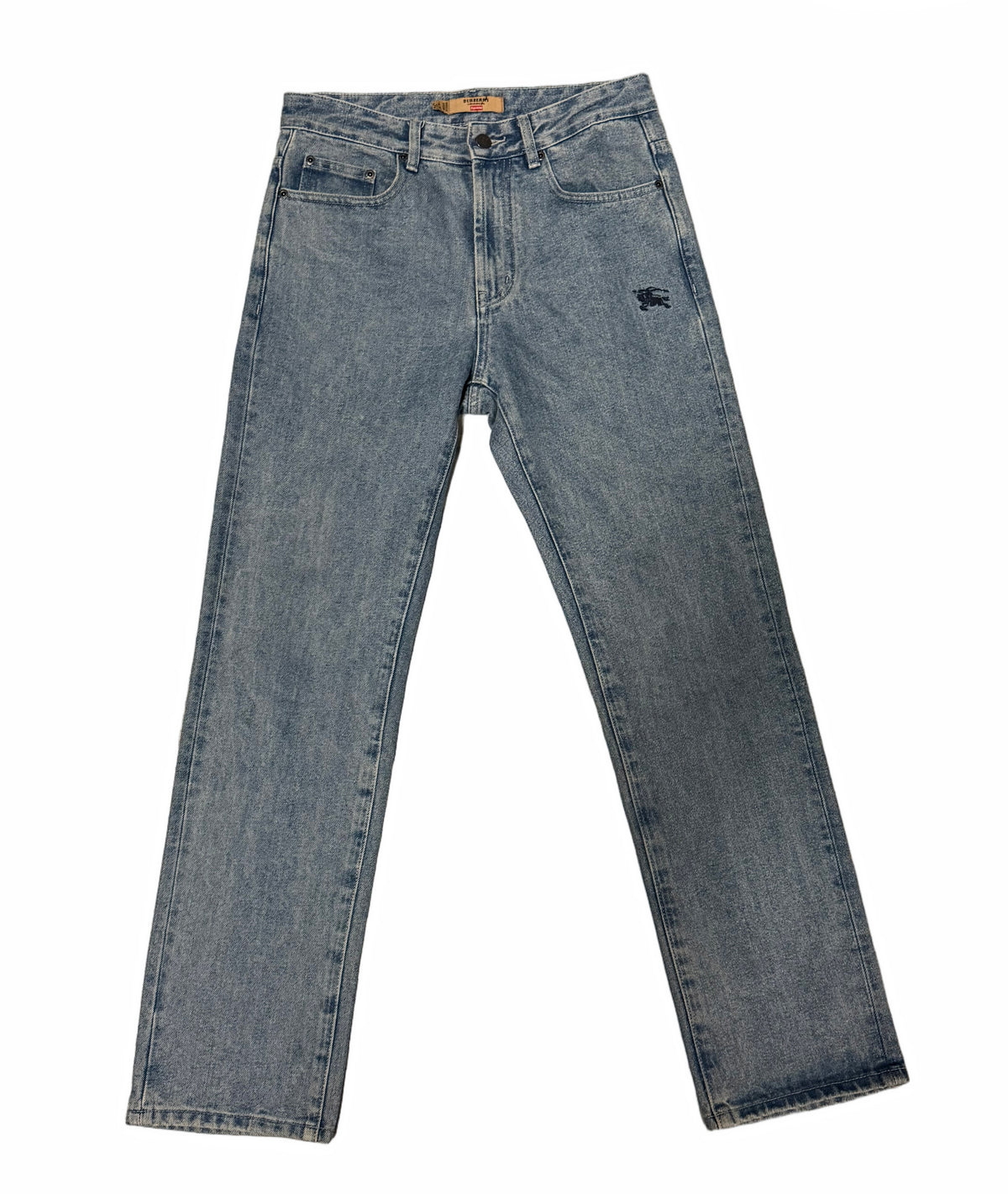 Supreme Burberry Regular Jean Washed Blue