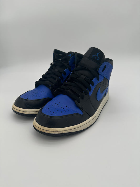 Jordan 1 Mid Hyper Royal Tumbled Leather